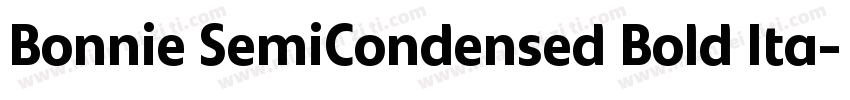 Bonnie SemiCondensed Bold Ita字体转换